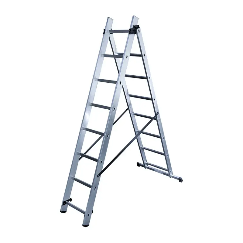 Echelle transformable HobbyStep 2 plans en alu 2x8 échelons Hailo