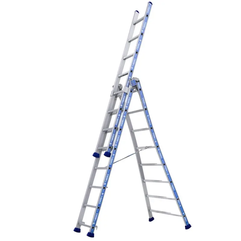 Echelle transformable 3 plans 8+8+8 échelons Haut d‘accès maxi 607m PL