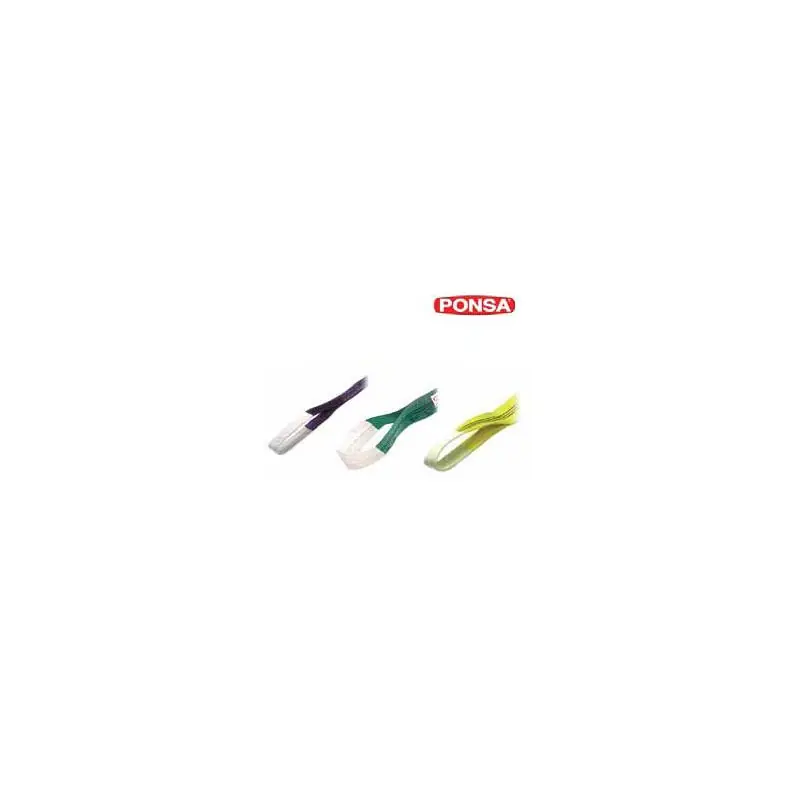 Elingue plates 2 boucles , C.U 1T, 2m