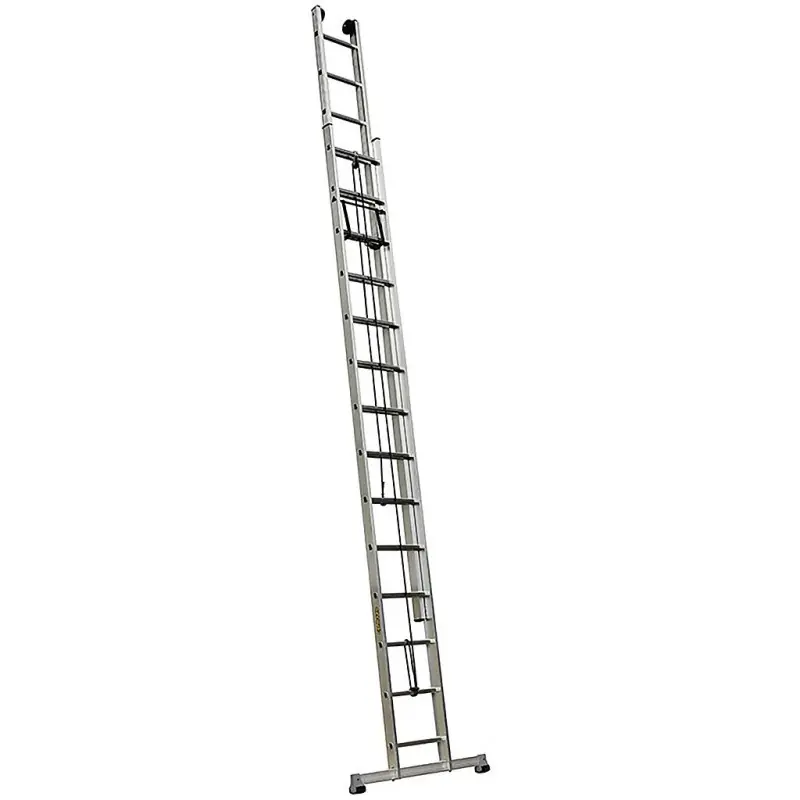 Echelle coulissante 2 plans corde 2x14 barreaux 6m60 usage Pro régulie