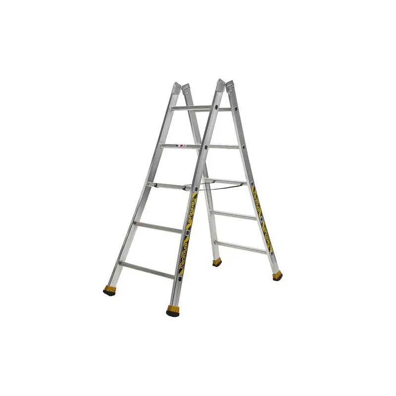 Echelle Aluminium double évasée 2x5 Haut. accès 2,40 m H