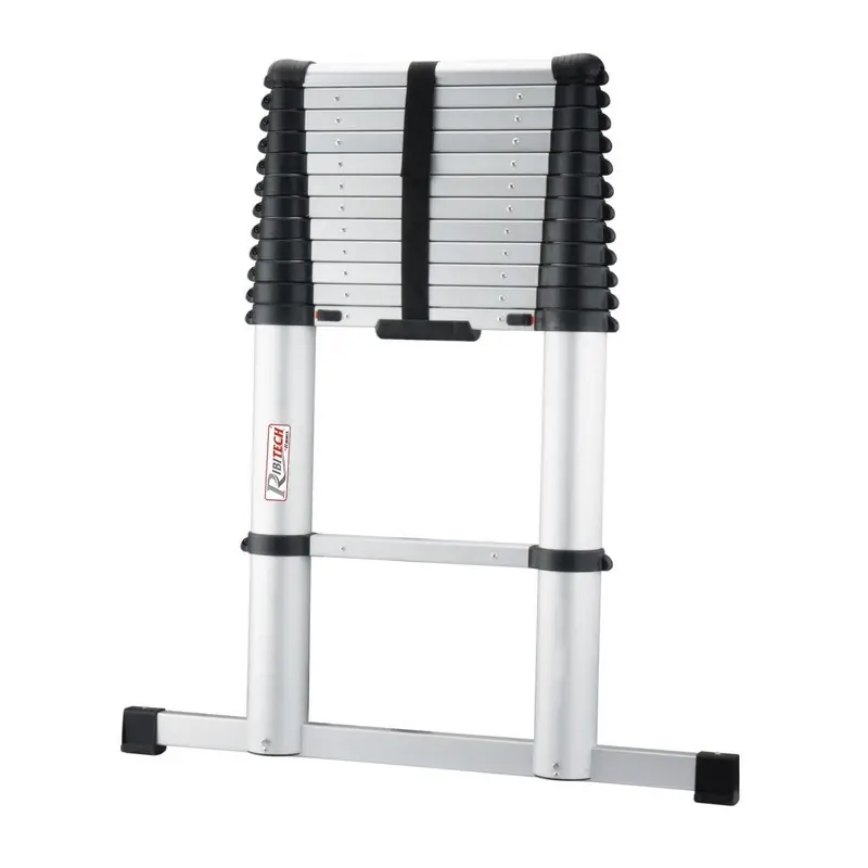 Echelle télescopique 93cm/390cm / 13 barreaux base stabilisatrice PRET