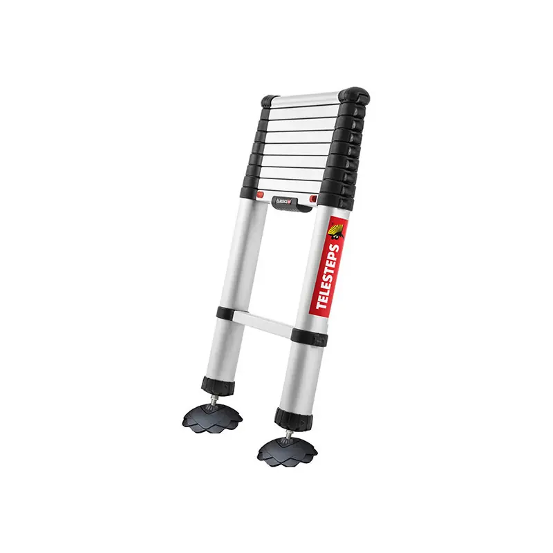 Echelle télescopique Classico 9 marches L 3 m alu 2 pieds intégrés TEL