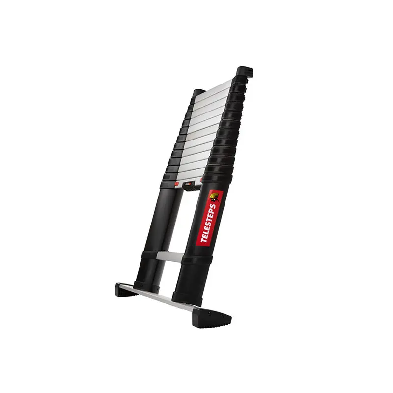 Echelle télescopique Prime Line 410 m marches 50mm barre stabilisatric