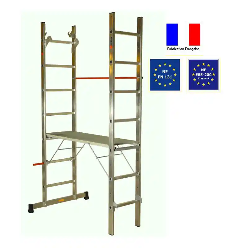 Echafaudage Echelle Aluminium 6 fonctions en 1 C 150 Kg HEXALUX 90