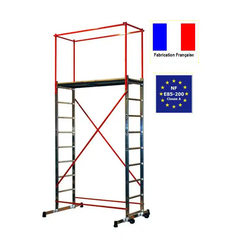 Echafaudage Aluminium C 150 Kg Haut. Travail 4,7 m