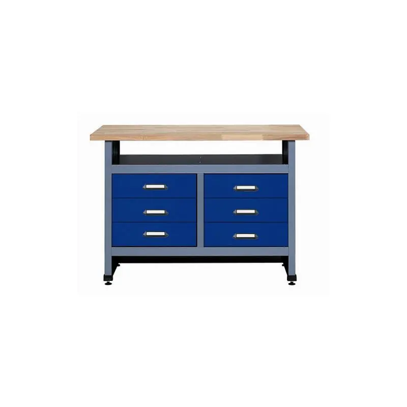 Etabli 6 tiroirs et 1 compartiment 120x84x60 cm Bleu marine 12117