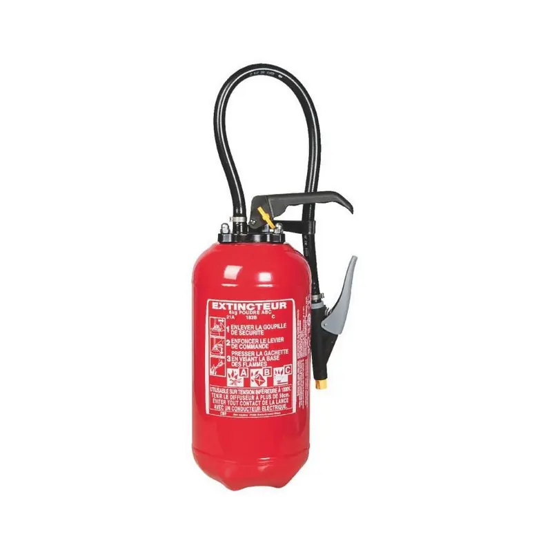 Extincteur à poudre polyvalente 6 kg 190x430 mm