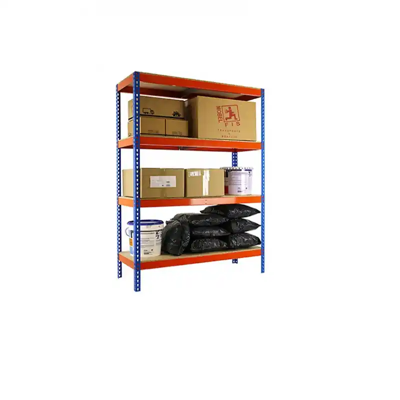 Etagère rangement 4 niveaux 2000x1200x600 mm Bleu/ Orange KIT ECOFORTE