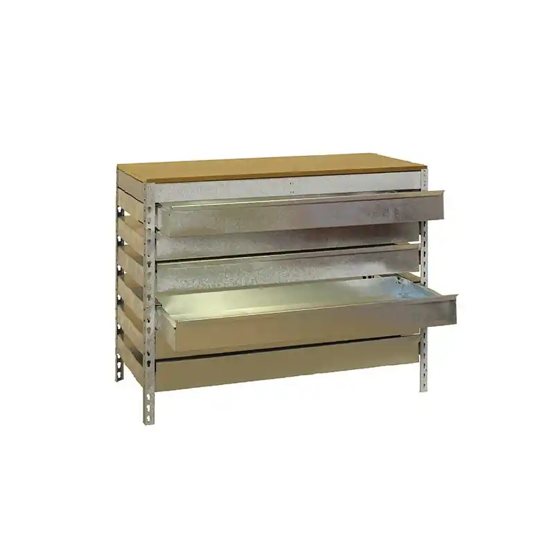 Etabli 6 tiroirs 842x910x610mm Zinc charge 400Kg BT5 BOX 900