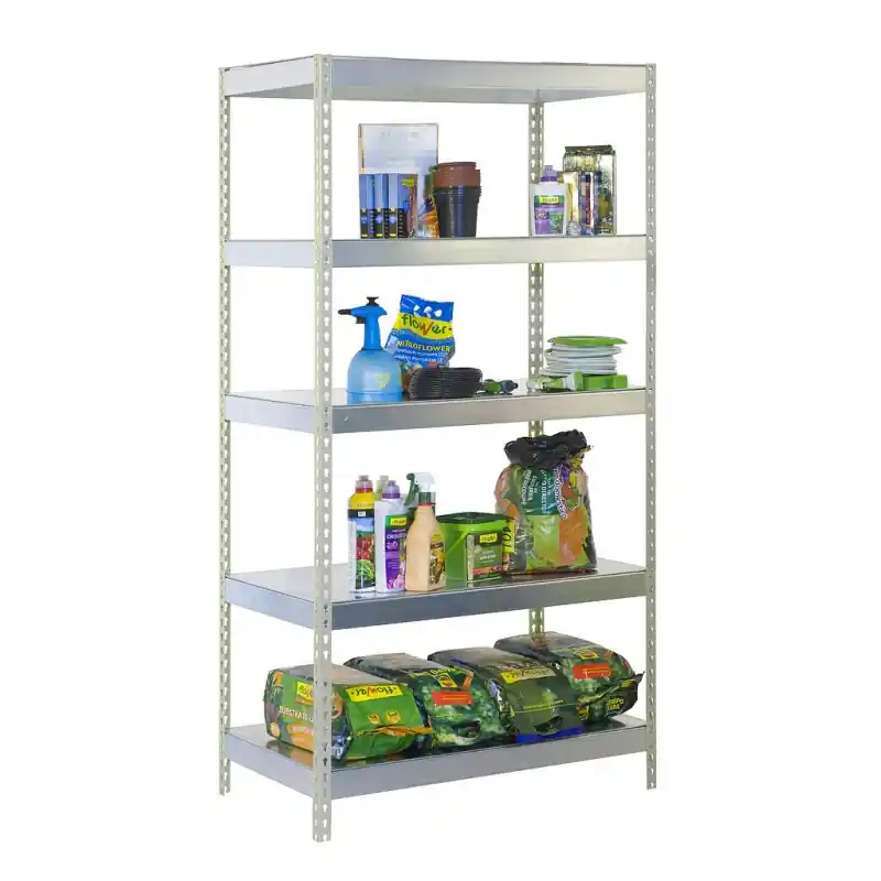 Etagère rangement 2000x1200x600mm galva/galva charge 300 Kg Bricoforte