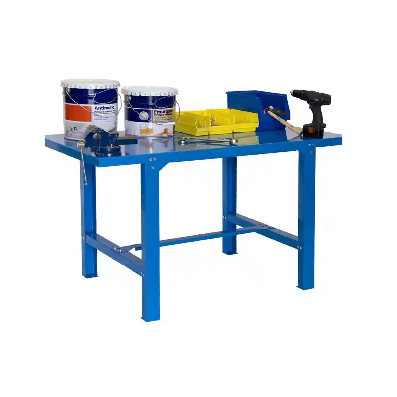 Etabli en métal bleu 830x1800x730mm Charge 800 Kg SIMONWORK BT6 METAL