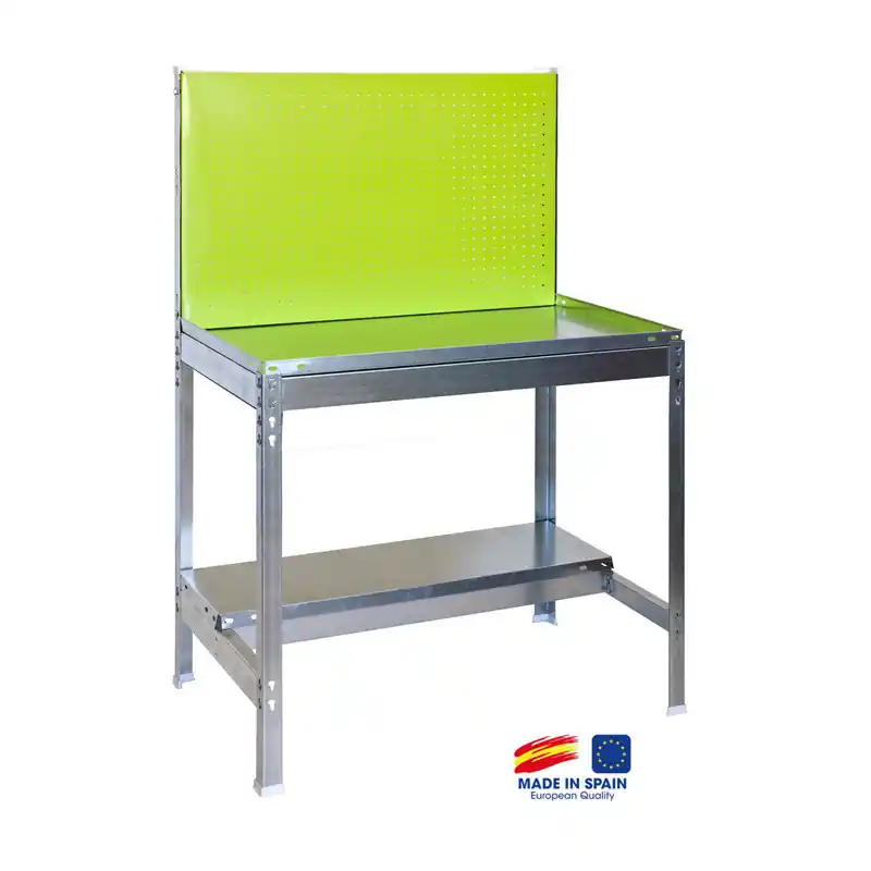 Etagère de rangement 1440x1200x600mm vert/galva charge 600/250 Kg BT2