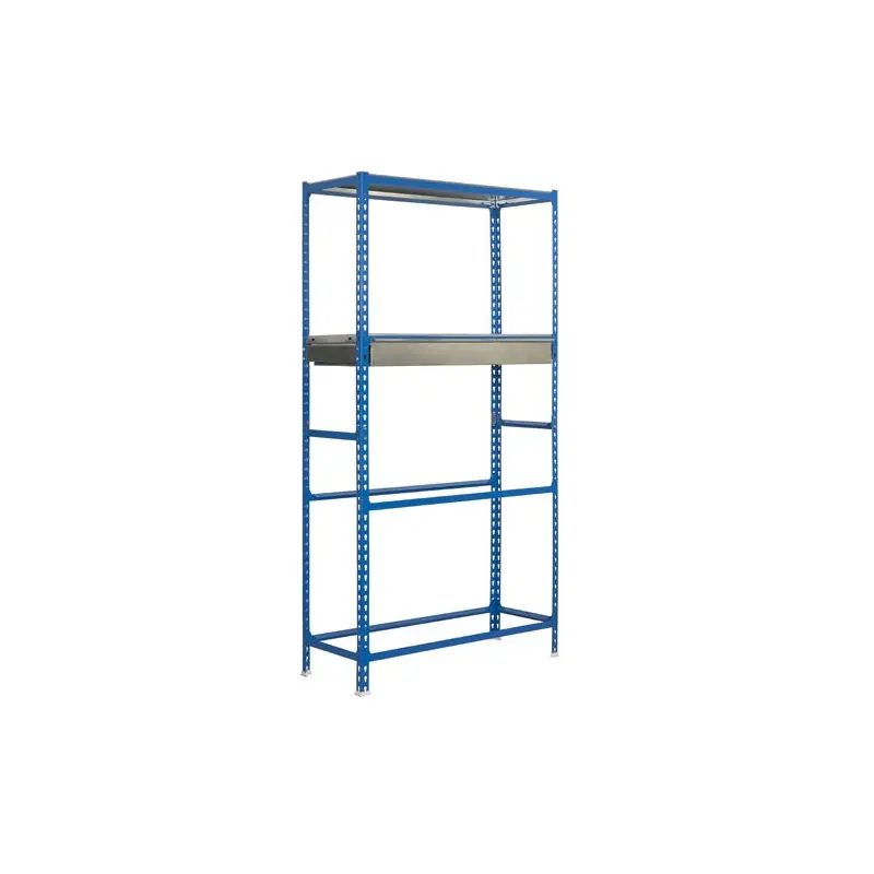 Etagère 4 niveaux charge 180Kg/plateaux Bleu Zinc KIT SIMONGARAGE BOX