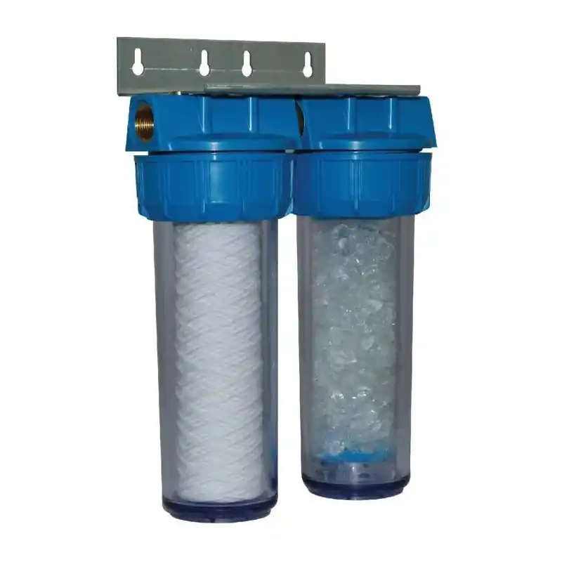 Filtre équipé complet double anti-calcaire