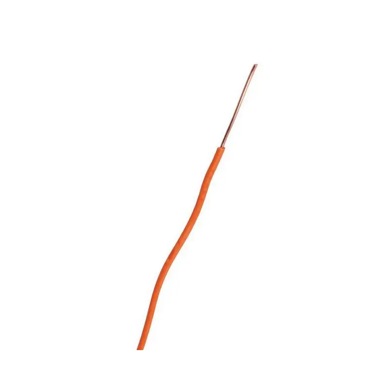Fil rigide domestique H07 V-U orange Diam 3,2 mm 1,5 mm²