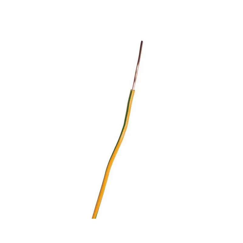 Fil rigide domestique H07 V-U vert/jaune 2,5 mm² Diam 3,9 mm