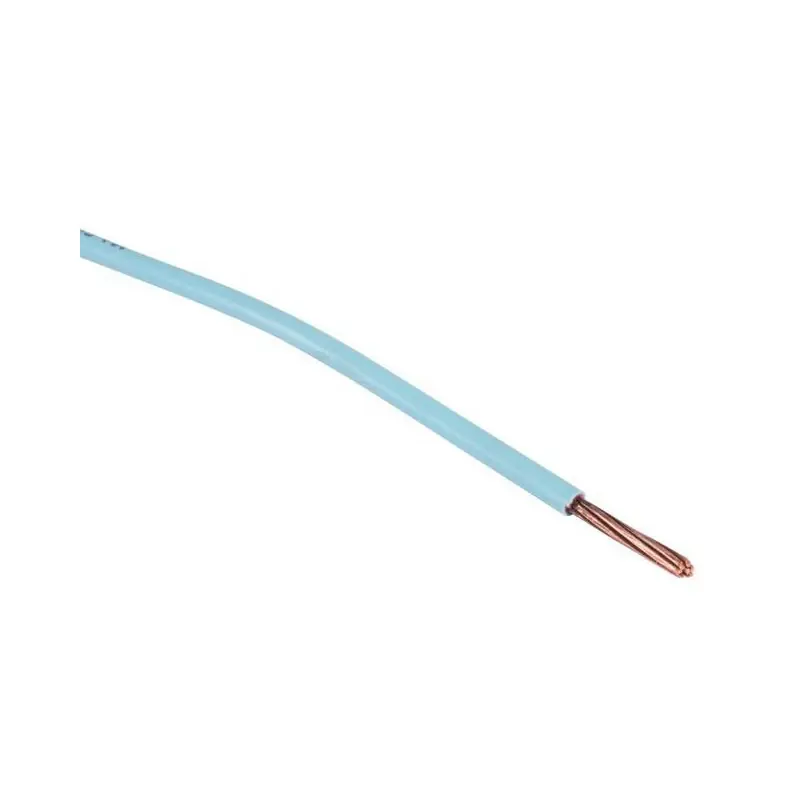 Fil rigide domestique H07 V-R bleu 6 mm² Diam 5,2 mm