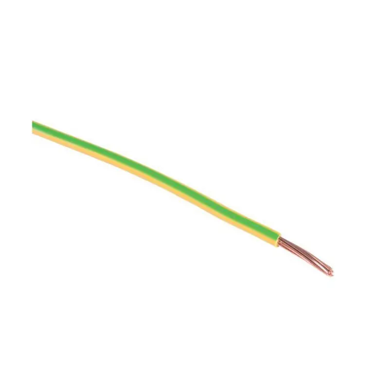 Fil rigide domestique H07 V-R vert/jaune 6 mm² Diam 5,2 mm