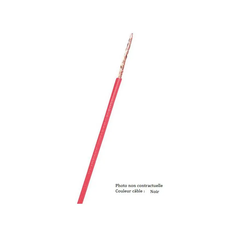 Fil souple domestique H07 V-K noir 1,5 mm² Diam 3,4 mm