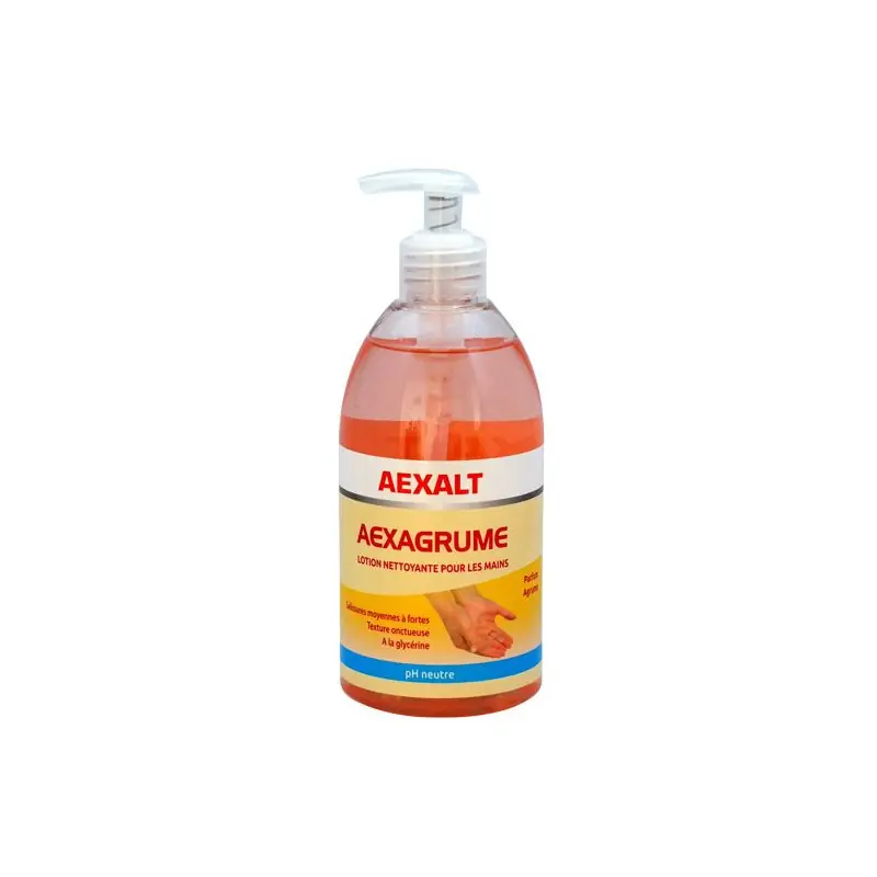 Flacons de 500 ml Lotion nettoyante pour les mains parfum agrume AEXAG