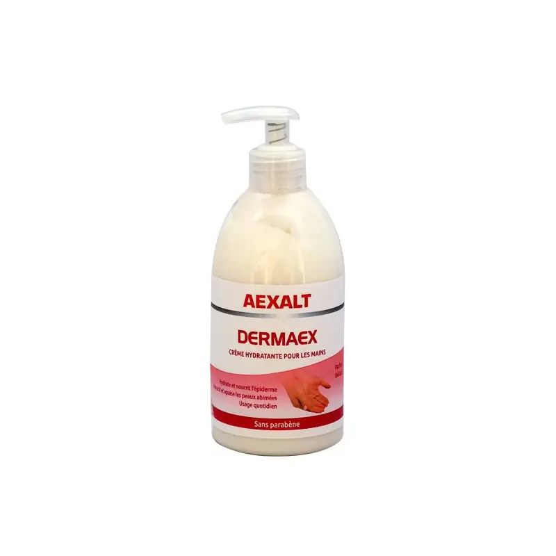 Flacons pompe 500 ml Crème hydratante les mains après travaux DERMAEX