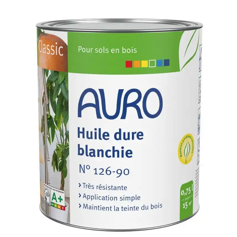 Huile dure blanchie (Bio et look scandinave) 0.75L N° 126-90