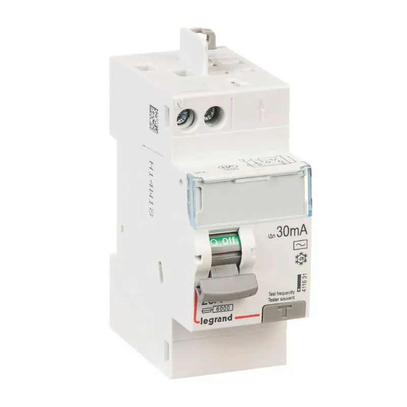 Interrupteur différentiel bipolaire DX³ Type AC vis/vis 63A 30 mA