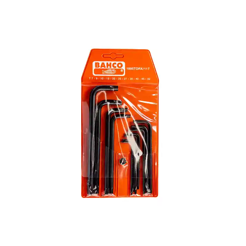 Jeu de 11 clés mâles longues Torx T7-T50 finition phosphatée 1995TORX/