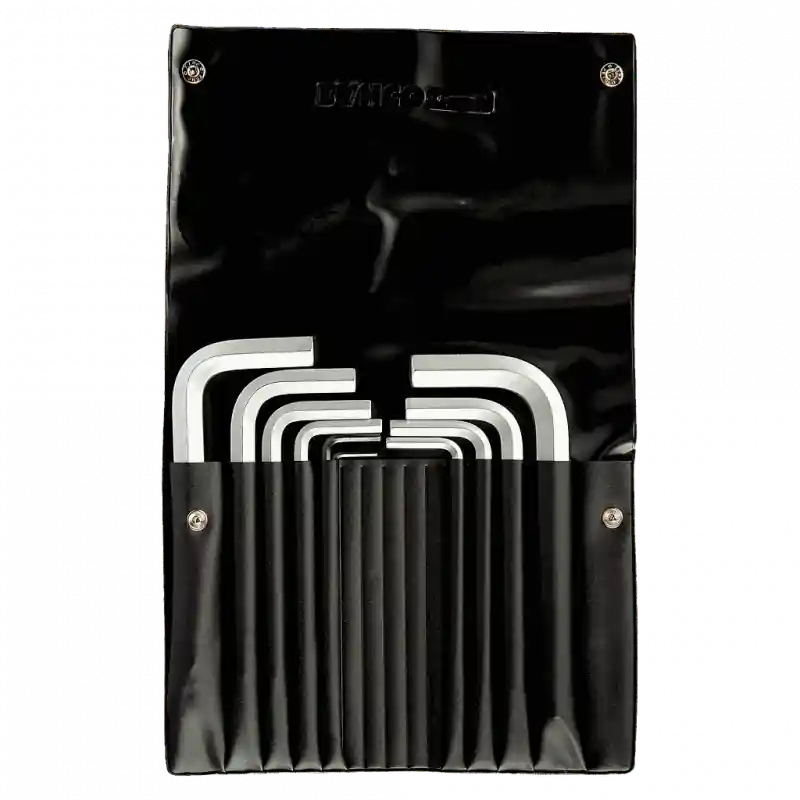 Jeu de 11 clés mâles 6 pans 2 à 12 mm finition phosphatée/chromée 1997