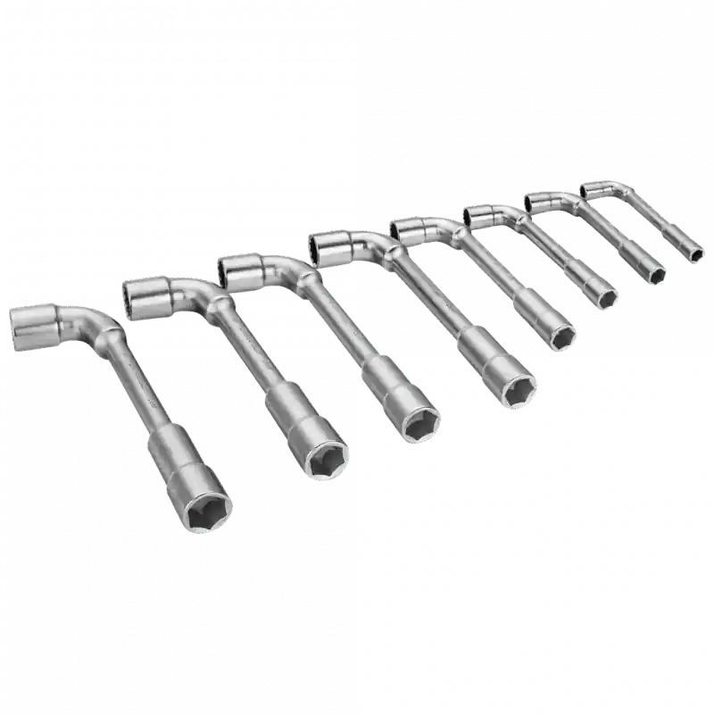 Jeu 8 clés pipe double débouchée profil Dynamic-Drive 12x6 pans 28M/8