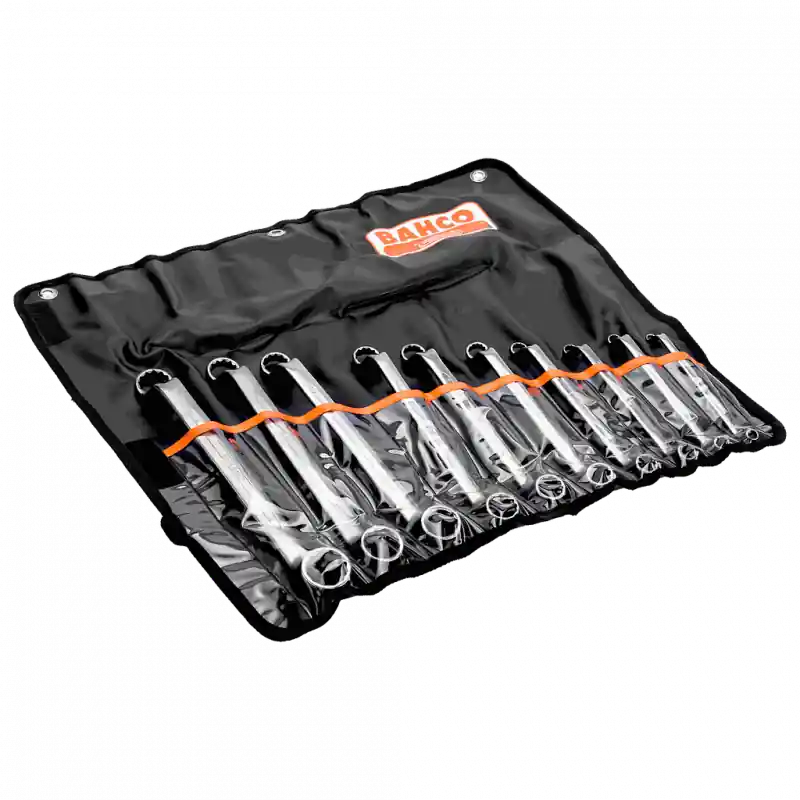 Jeu de 10 clés polygonales doubles longues coudées en pochette 2M/10T