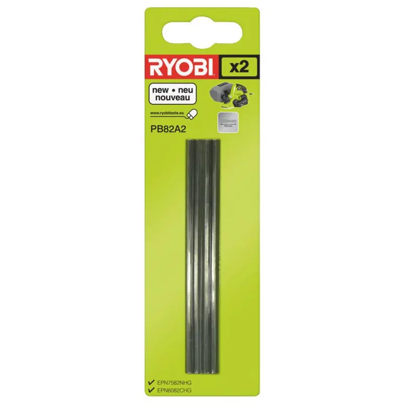 Jeu de 2 fers jetables en carbure 82 mm pour rabots PB82A2