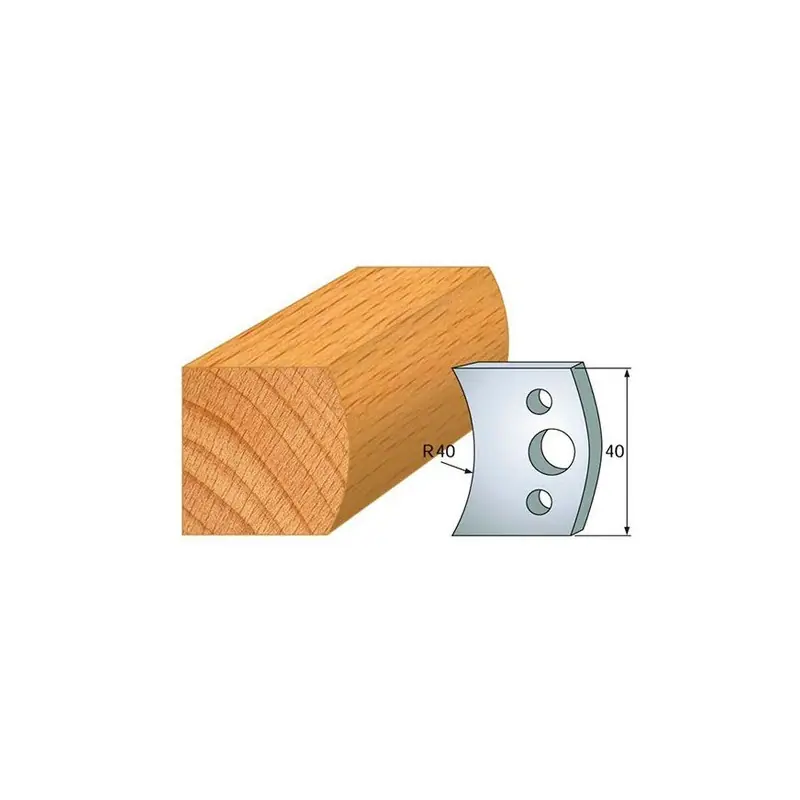 Jeu de 2 fers profilés acier Ht.40 mm N°008