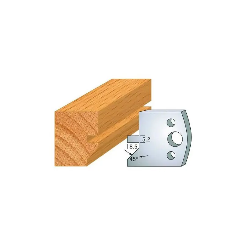 Jeu de 2 fers profilés acier Ht.40 mm N°084
