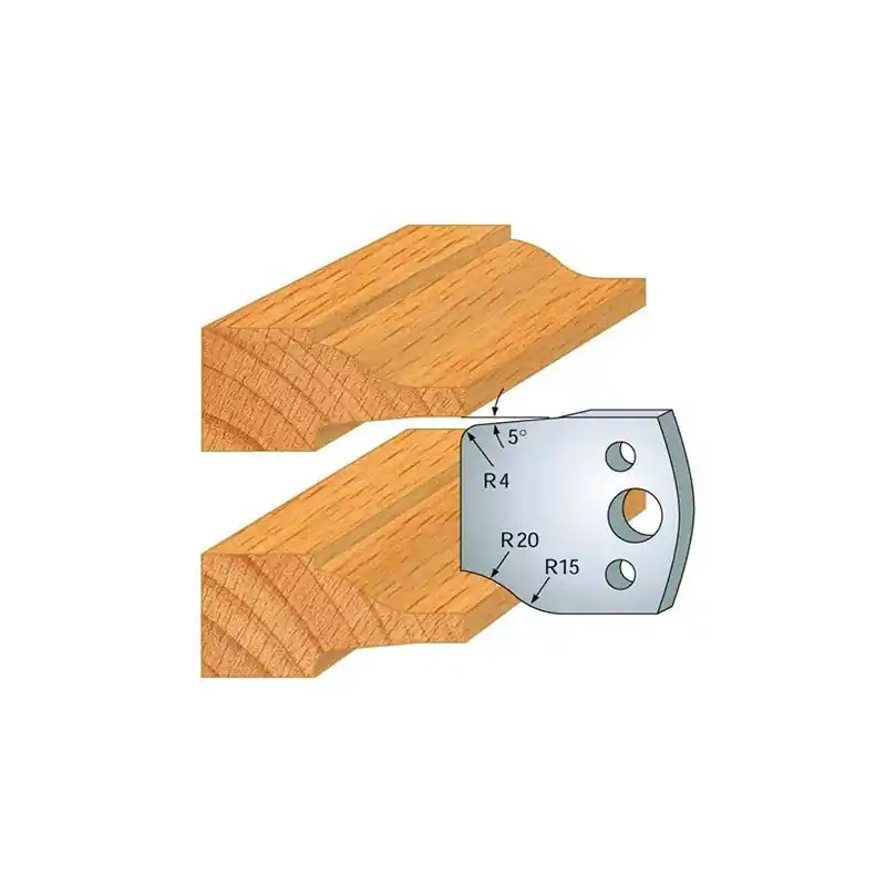 Jeu de 2 fers profilés acier Ht.40 mm N°100