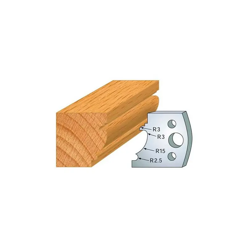 Jeu de 2 fers profilés acier Ht.40 mm N°121