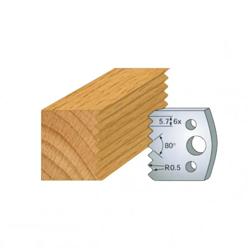 Jeu de 2 contre-fers profilés Ht.40 mm N°077