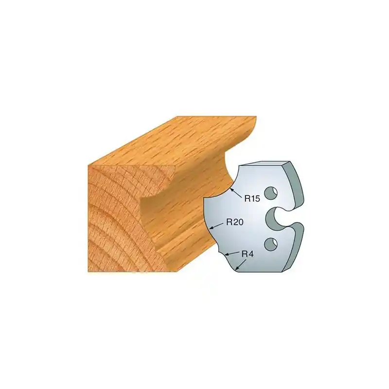 Jeu de 2 fers profilés acier Ht.50 mm N°223