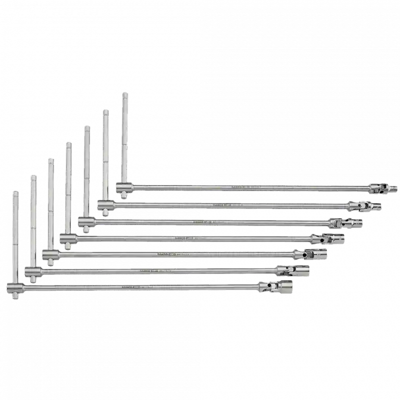 Jeu 7 manches T douilles articulées 7-8-10-12-13-14 17mm L 500mm BE1TS
