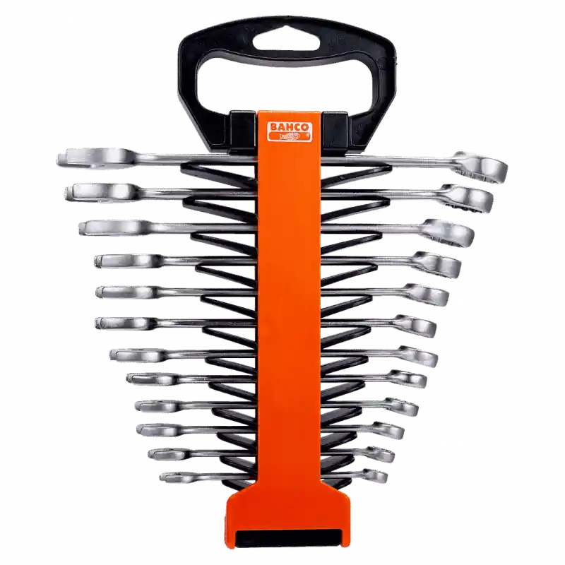 Jeu de 12 clés mixtes plates métriques 8-19 mm support en plastique S2