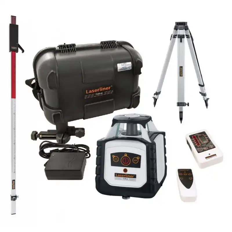 Kit laser rotatif portée 100m avec trépied et mire Flexi plus Cubus 11