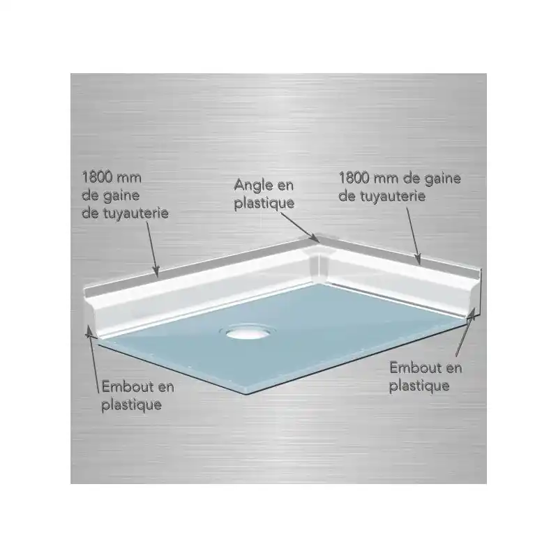 Kit gaine de tuyauterie pour Braddan Sulby Low Profile 1800mm 2 embout