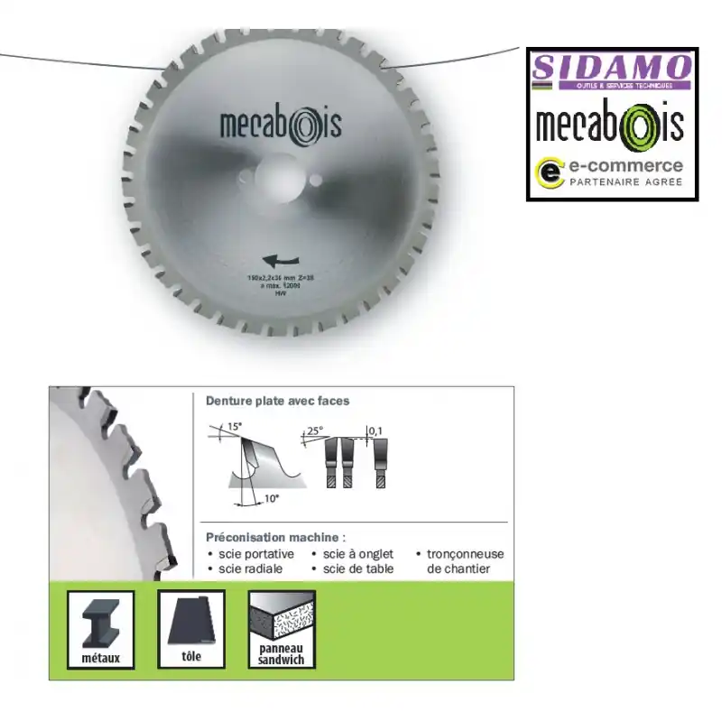 Lame Carbure Maximetaux 210x2.2x30 40 Dents