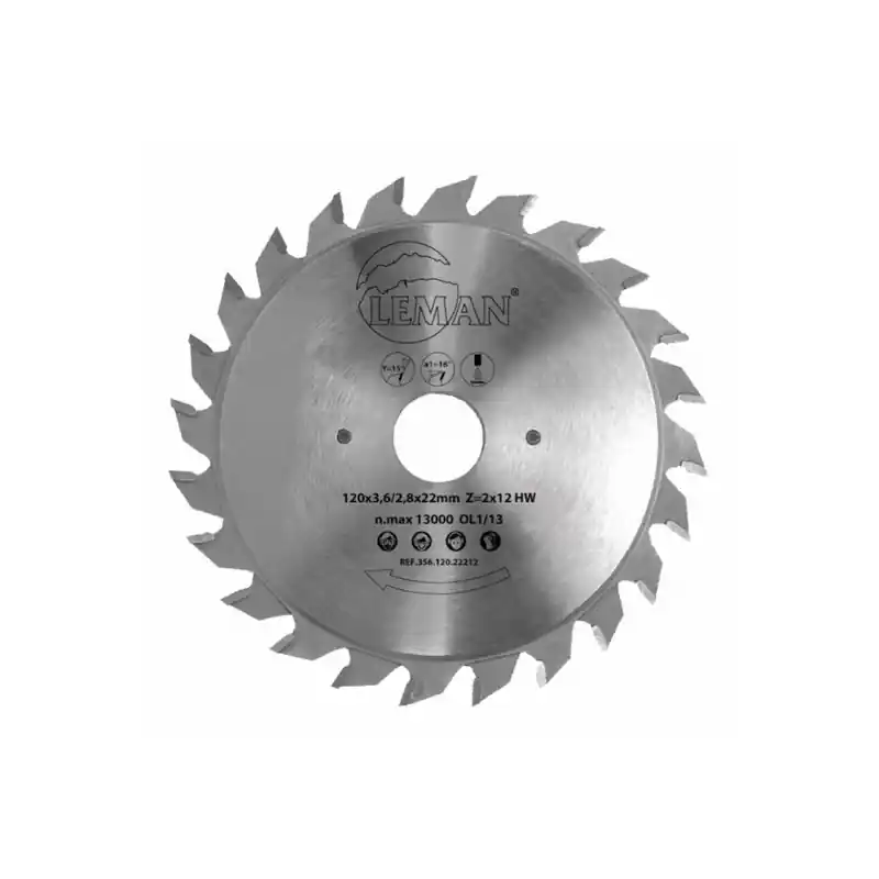Lame Carbure Inciseur Conique 120x3,1-4,3x20 Z - 24 Plate - Panneaux