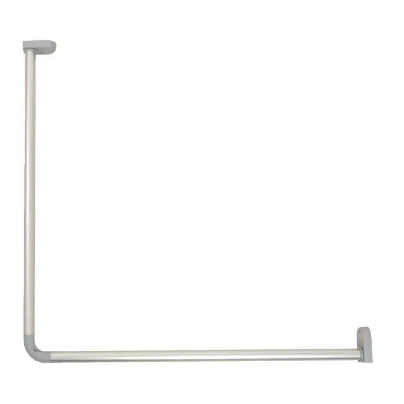Kit porte-rideau d‘angle en aluminium anodisé 80 x 80
