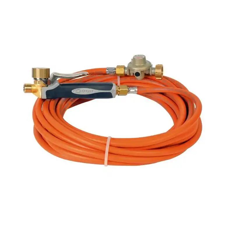 Kit manche à gâchette bimatière tuyau 10 m détendeur 4 bar