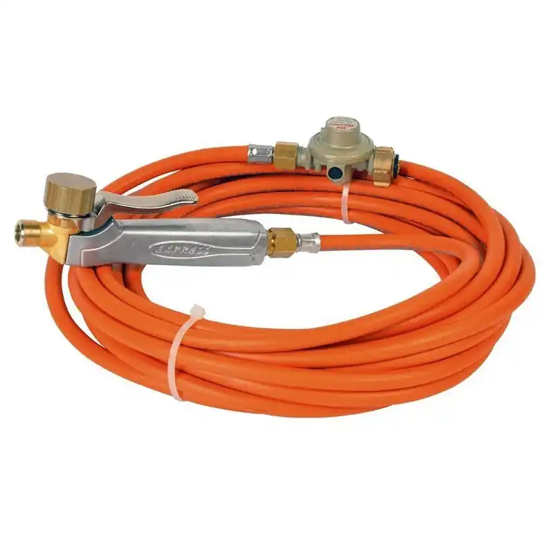 Kit manche à gâchette métal tuyau 10 m détendeur haute pression 4 bar