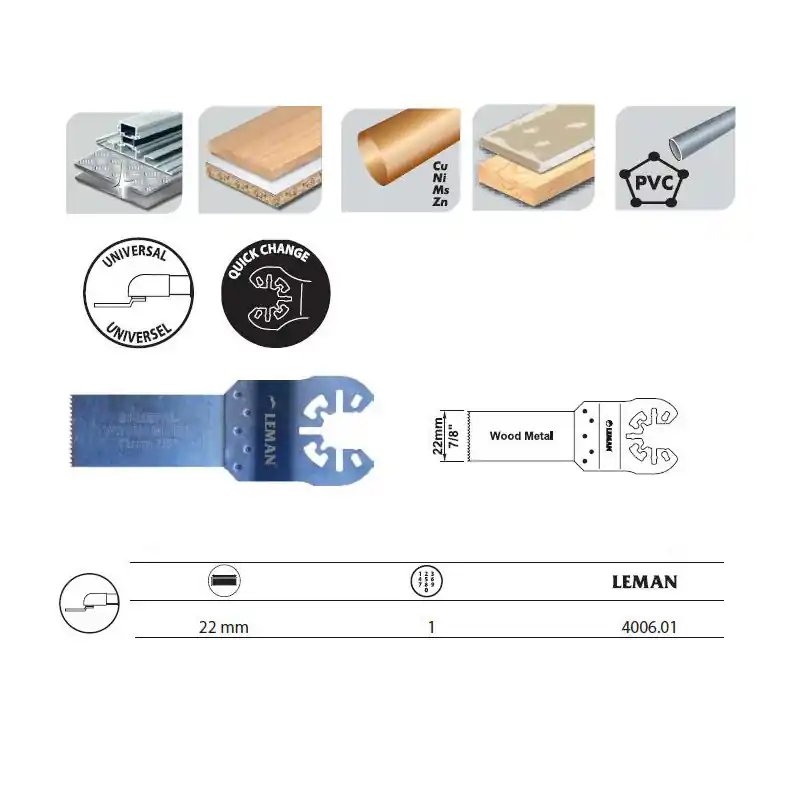 Lame de Scie Plongeante Bi-Metal 22x48mm