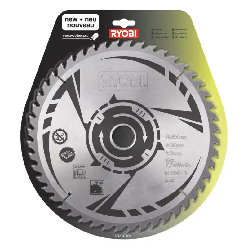 Lame carbure SB254T48A1 D254x30mm 48 dents Ryobi